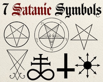 Vector de imágenes prediseñadas de símbolos satánicos