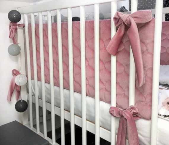 Crib Bumper Crib Bumpers Rose Cot Bumper Cot Bumpers Half Etsy