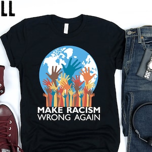 make racism wrong again t shirt, Tank Top, Hoodie, Sweatshirt For mens & womens Anti Trump shirt impeach trump Tee resist president trump