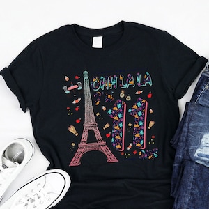 Mis Quince Anos Ooh La La Pink Paris Eiffel Tower T-Shirt
