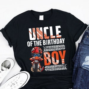 Uncle Of The Birthday Boy Dirt Bike Birthday Shirt, Tank, Hoodie, Dirt bike Matching Family birthday, Motocross Uncle Shirt for Boys B-day