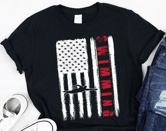 Usa Swimming T Shirt - Etsy