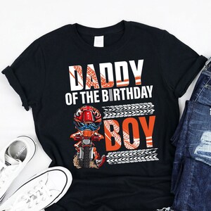 Daddy Of The Birthday Boy Dirt Bike Birthday Shirt, Tank, Hoodie, Dirt bike Matching Family birthday, Motocross Daddy Shirt for Boys B-day