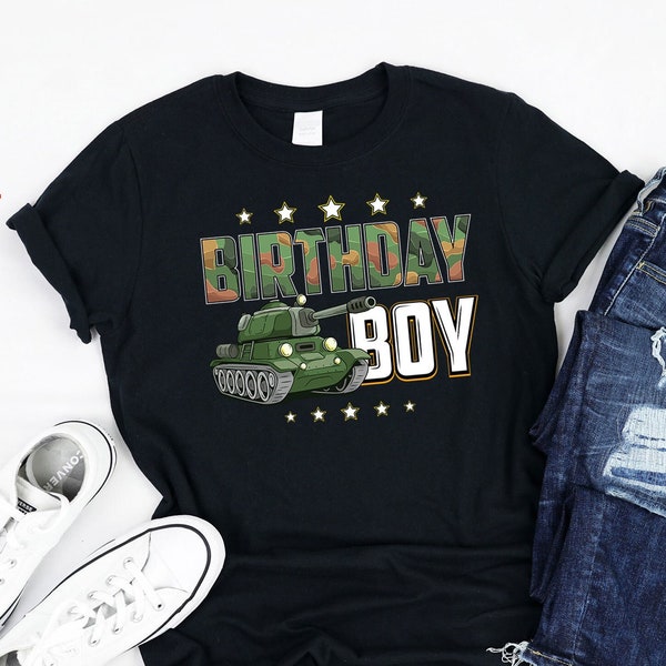 Birthday Boy army Shirt, Tank, Hoodie, Soldier Boys B-day, Cute Military Matching birthday, Army Camo Shirt for Boys kids