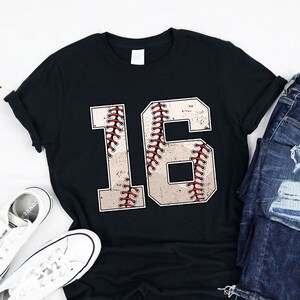 Baseball Birthday Boy Girl Turning Sixteen 16 Years Old 16th Bday Party Theme Decors Supplies Tshirt Hoodie For Boys Girls Kids Toddlers