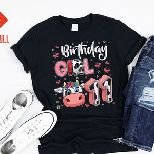 Onze 11 ans 11ème anniversaire Fille Vache Ferme Thème Bday Party Décoration Fournitures Favorise Vache Fille Tshirt Hoodie Cadeau Filles Enfants Tout-petits