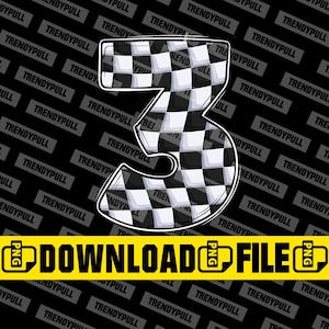 Checkered flag number 3 birthday PNG, 3rd Birthday Race Car PNG, Racing lovers design File For Sublimation Or Print, Digital PNG Download
