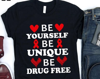 red ribbon week t shirts