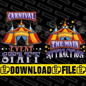 Circus event staff PNG, circus the main attraction Png, circus png, circus squad Png, circus lovers design fro carnival or event