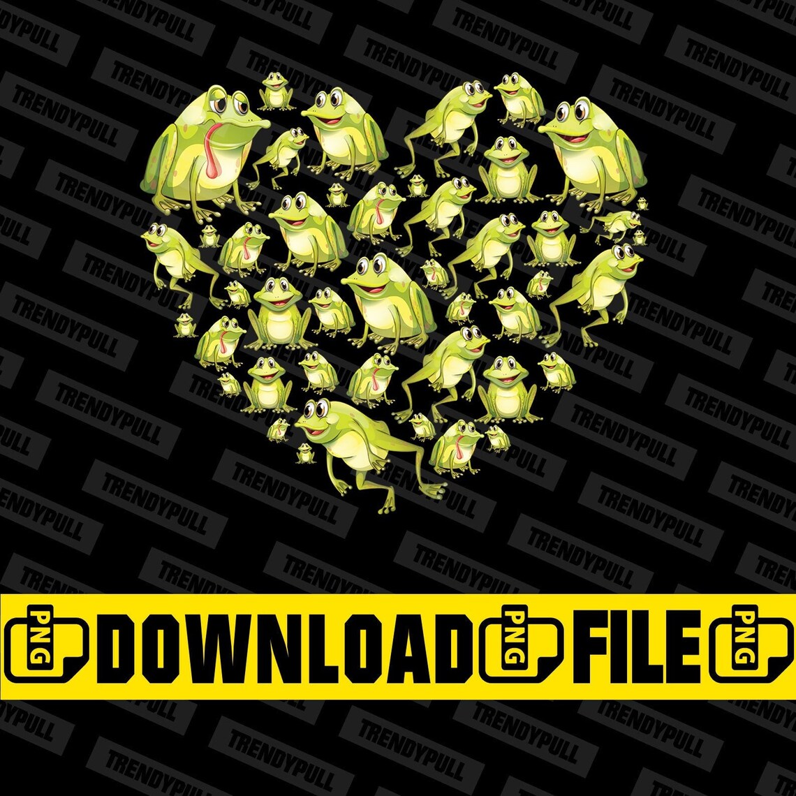 Frogs Heart PNG Digital Download Frogs Lover PNG Frogs Heart Etsy