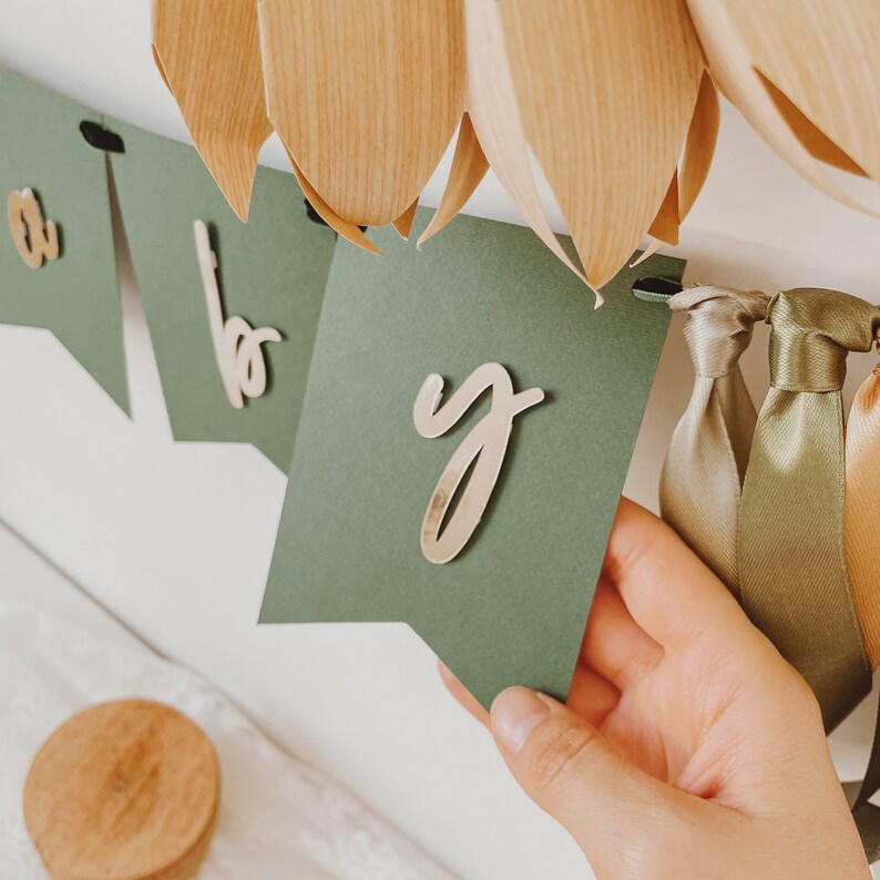 Gender Neutral Baby Shower Decor ~ Oh Baby Banner ~ Sage Green Baby Shower ~ Boho Welcome Baby