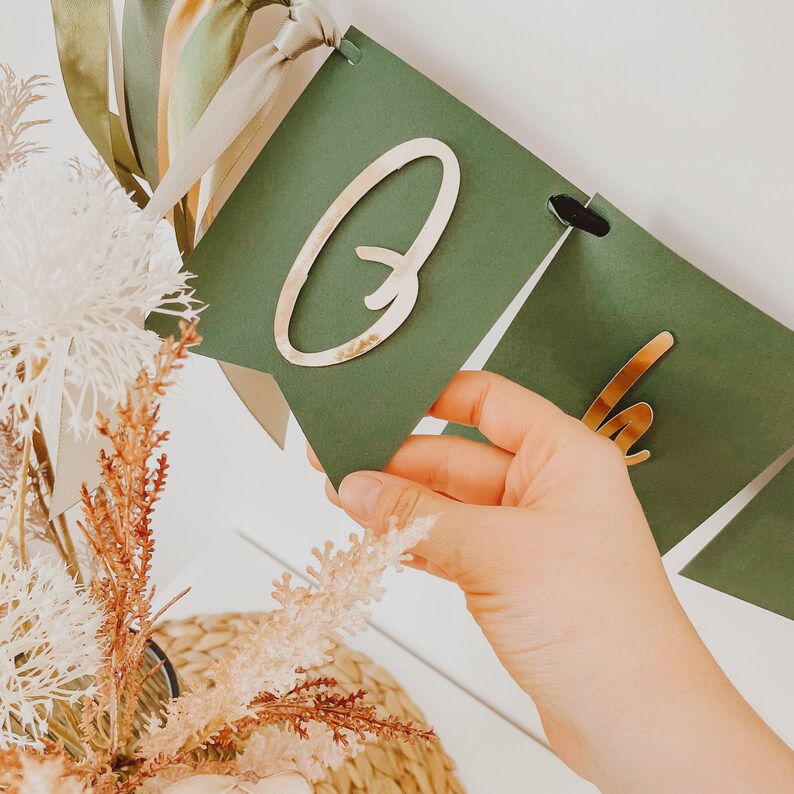Gender Neutral Baby Shower Decor ~ Oh Baby Banner ~ Sage Green Baby Shower ~ Boho Welcome Baby