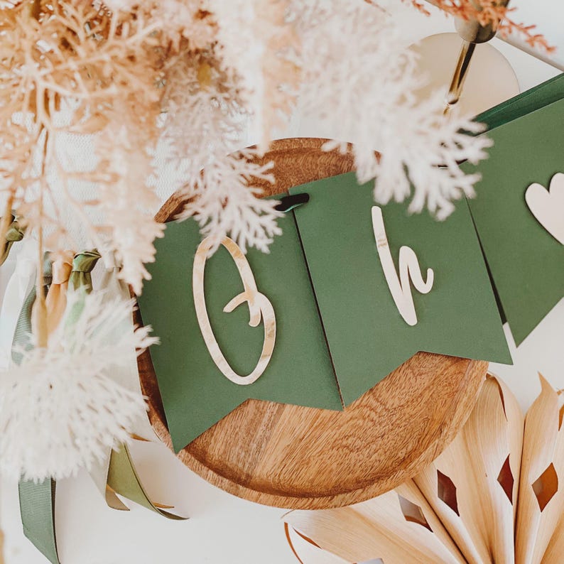 Gender Neutral Baby Shower Decor ~ Oh Baby Banner ~ Sage Green Baby Shower ~ Boho Welcome Baby