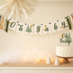Baby Its Cold Outside ~ Evergreen Tree Banner ~ Christmas Winter Baby Shower