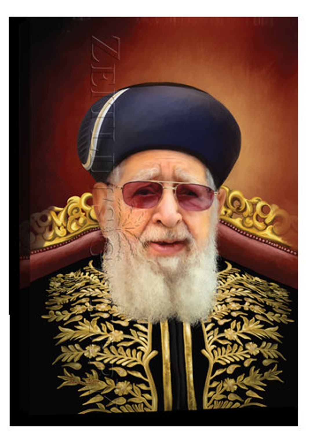Rabbi Ovadia Yosef Maran Ovadia Yosef Digital Painting Print on Canvas