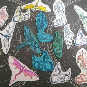 Tampons gravés de dragons - stamp artisanale handmade esoterique witchcraft witchy papeterie voix draconnique occulte mythologie