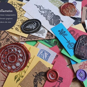 Kit créatif journal, scrapbooking, grimoire, Wicca, witchcraft, sorciere, bujo, autel, shadow work, tarot, ephemeral, tampons, junk journak