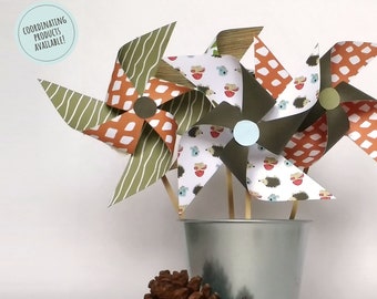 GIRANDOLE DECORATIVE STAMPABILI Pour une fête sur le thème de la forêt, des décorations imprimables diy aux couleurs de la forêt