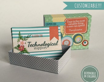 Boîtes imprimables pour la fête des mères avec des bons pour offrir à maman des moments spéciaux à passer ensemble, cadeau pour maman