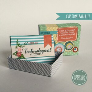 Scatole stampabili per la festa della mamma, con buoni per regalare a mamma dei momenti speciali da passare insieme, regalo per la mamma