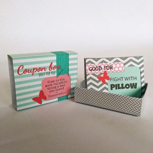 Coupon Book, Printable Match Box With Coupon Book for Your Friends, Low ...