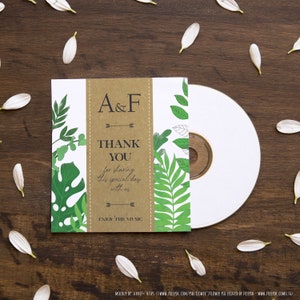 CUBIERTA DE CD imprimible para obsequios de ceremonia, estuche de CD de bricolaje, excelente como marcador de posición para la ceremonia o regalo para invitados