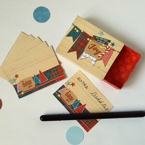Scatole Natalizie stampabili con buoni da compilare, idea regalo per Natale, scatolina per regalare soldi