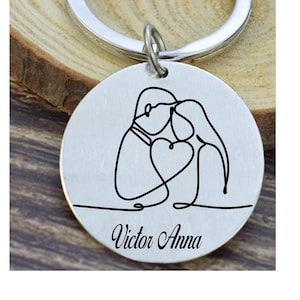 Personalized metal key ring quote love Valentine&#39;s Day wedding couple gifts husband wife lovers