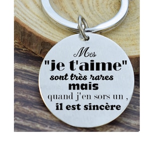 Metal key ring quote love valentine&#39;s day wedding couple gifts