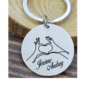 Personalized metal key ring quote love Valentine&#39;s Day wedding couple gifts husband wife lovers