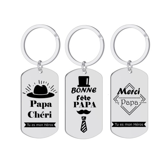 Portachiavi Personalizzato Per Papà: Regalo Di Compleanno E Festa Del Papà Con Incisione "Se Papà Non Può Ripararlo..." Argentato