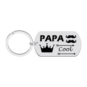 Personalized laser engraved dad key ring Personalized Father&#39;s Day gift birthday party love family gift