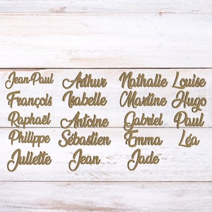 Wooden first names, table names, place marks, reception decoration wedding birthday baptism communion party party baptism Christmas