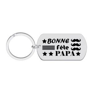 Porte clé personnalisé papa gravé laser Cadeau Personnalisé  fête des pères anniversaire fête amour cadeau famille