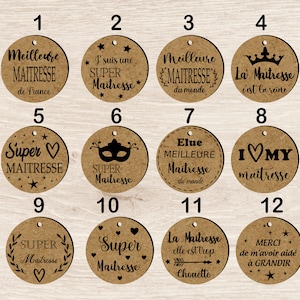 Gegraveerde houten sleutelhanger meester meesteres ideaal cadeau, Aanpasbare sleutelhanger Eindejaarsgeschenken
