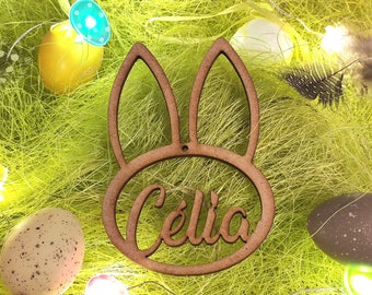 Decoration wood name Easter customizable decoration to hang