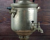 Vintage Soviet Samovar wood TULA ZSHV Fire Samovar 7 liters USSR