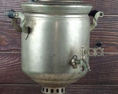Vintage Soviet Samovar wood TULA ZSHV Fire Samovar 7 liters USSR