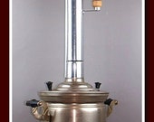 Vintage Soviet Samovar wood TULA ZSHV Fire Samovar 7 liters pipe chimney USSR