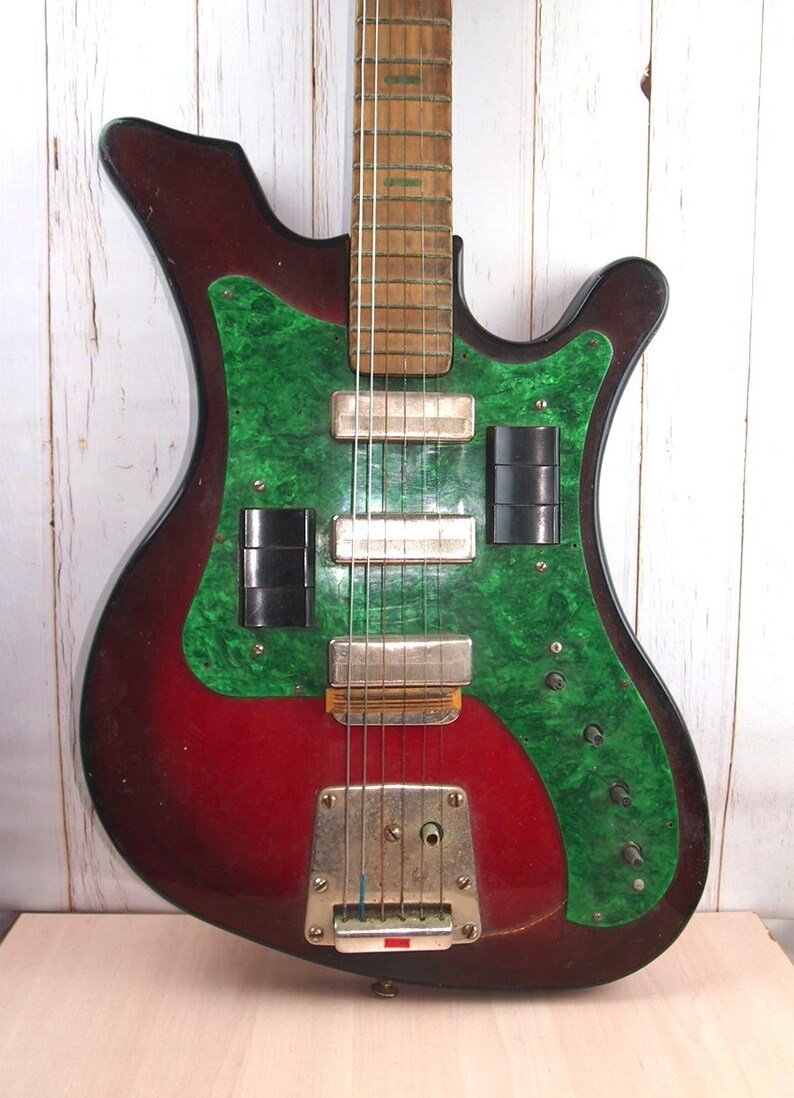 Soviet Vintage Electric guitar bass semiacoustic guitar Etsy