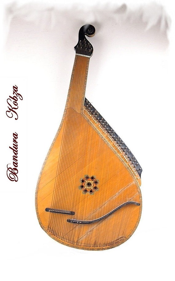 Vintage National Ukrainian folk string instrument Bandura Etsy