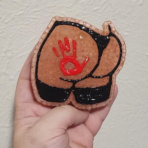 Hand Print Butt Aroma Bead Car Freshie, NSFW Gift