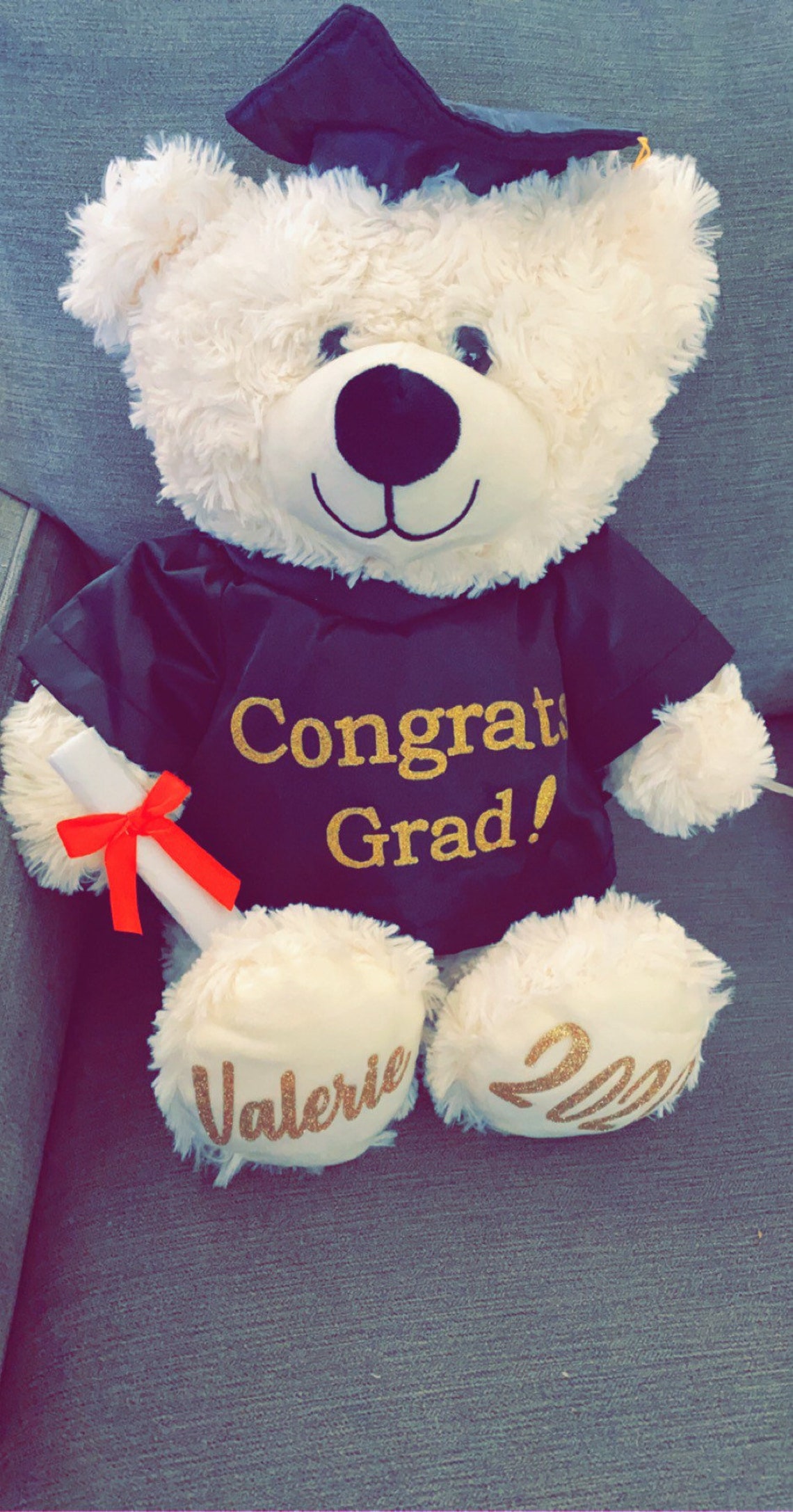 Graduation teddy bear plush grad bear graduation gift Etsy