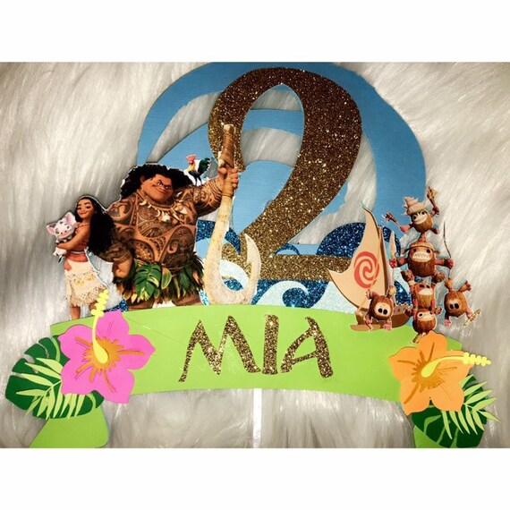 Moana Caketoppermoana Inspired Cake Topper Caketopper Moana Etsy