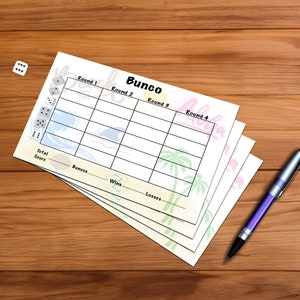 Beach Bunco Score Sheet