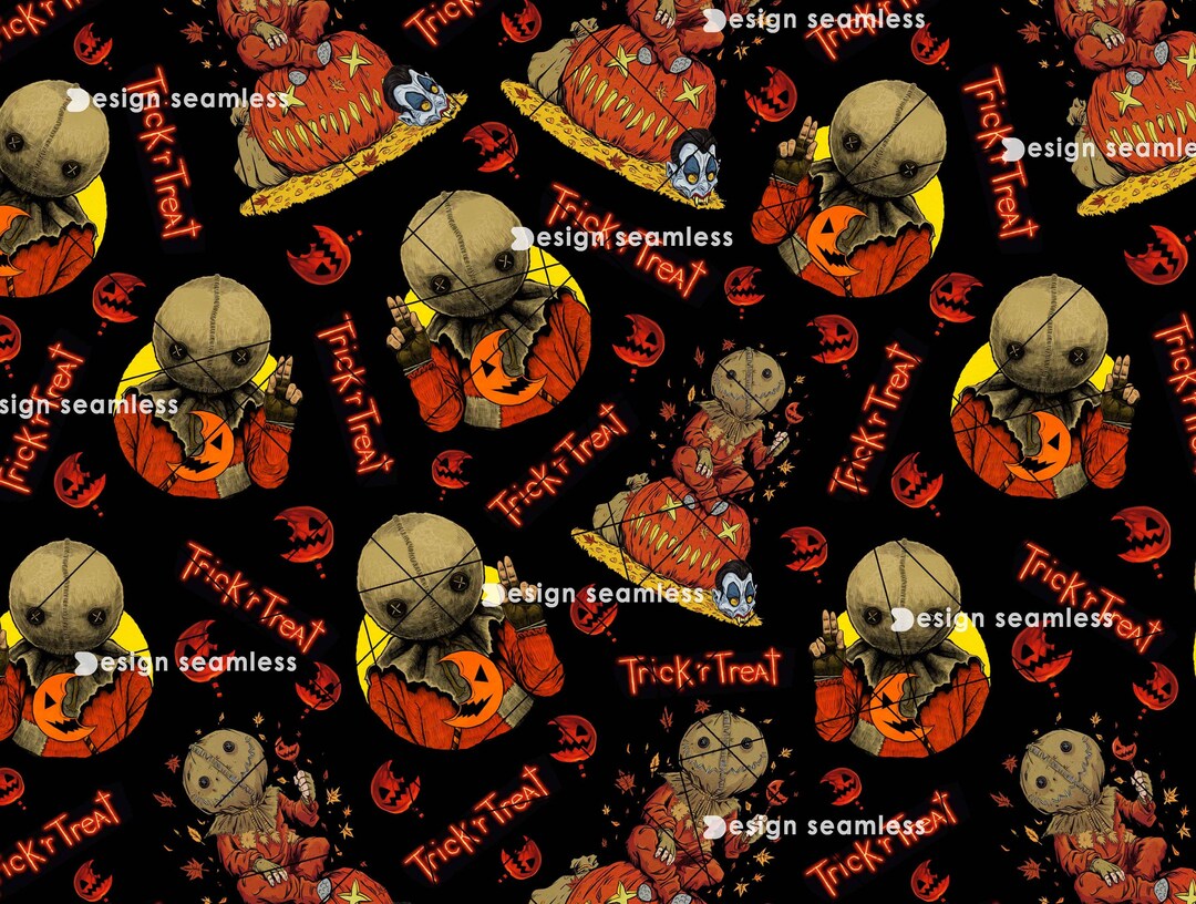 Horror Halloween Digital Seamless Pattern - Etsy