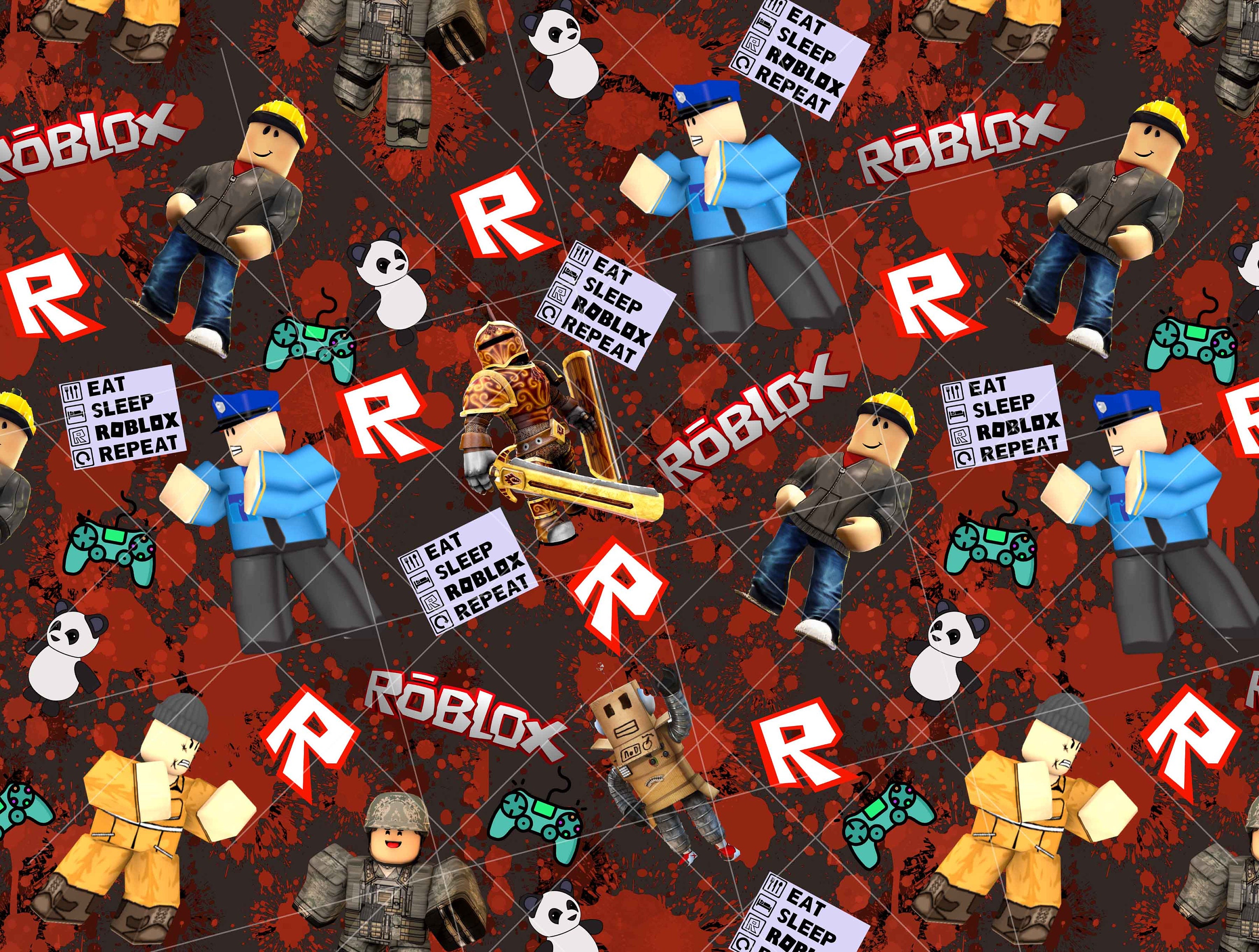 Roblox Girl Seamless Pattern for your Gamer Girl. Roblox Pattern for  crafting, fabrics, scrapbooking, etc.