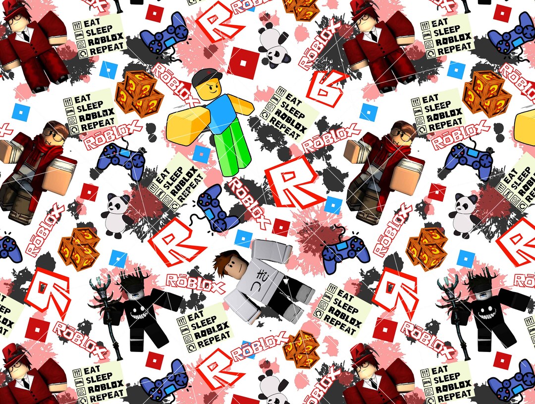 Roblox Girl Seamless Pattern for your Gamer Girl. Roblox Pattern for  crafting, fabrics, scrapbooking, etc.