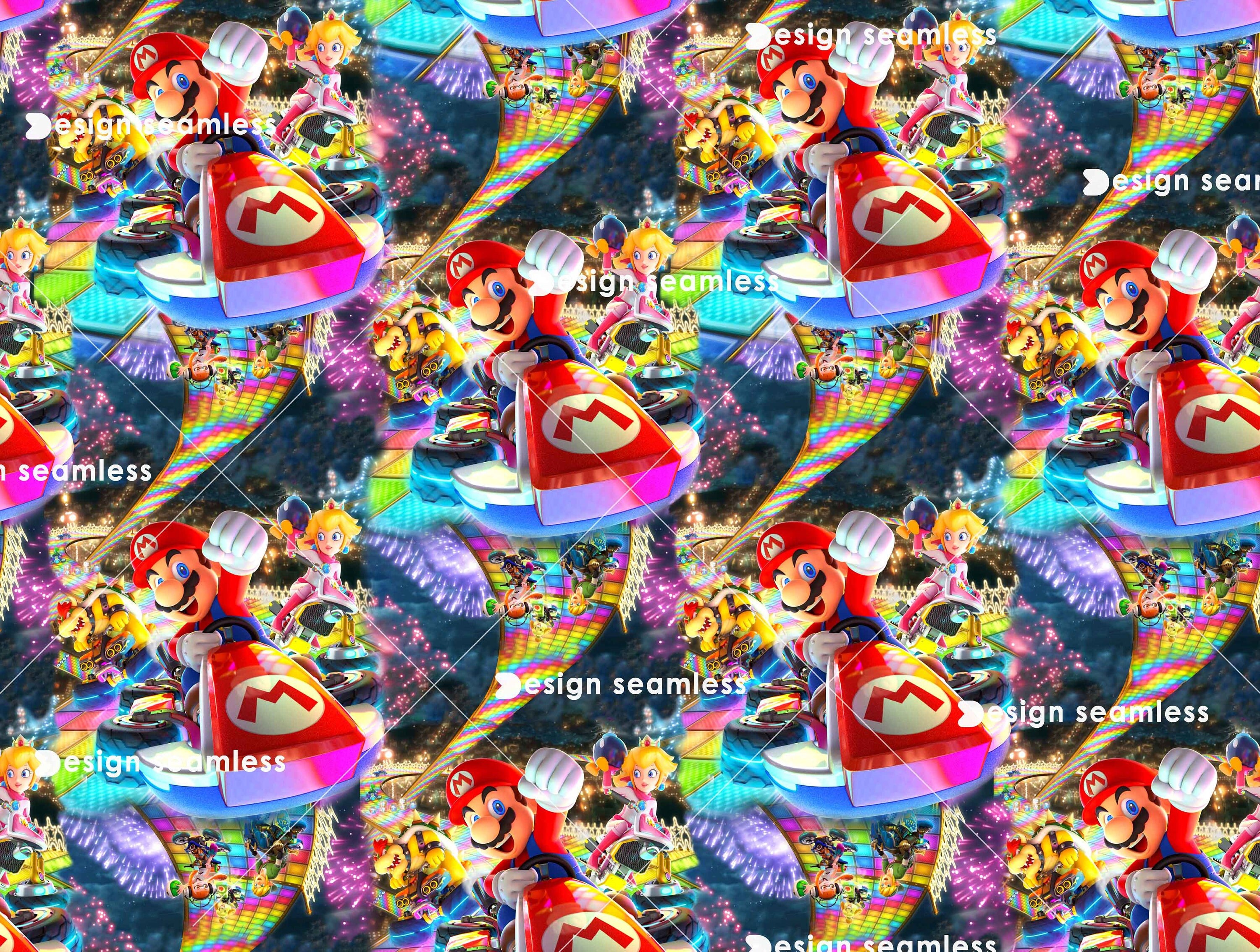 Mario Video Game Digital Seamless Pattern File | Etsy
