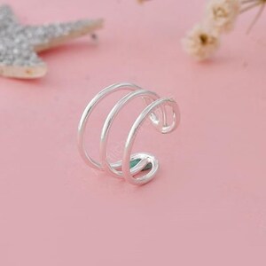 925 Sterling Silver Clip-On Ear Cuffs - Trendy Minimalist Line Earrings for Non-Pierced Ears and Cartilage 1pc